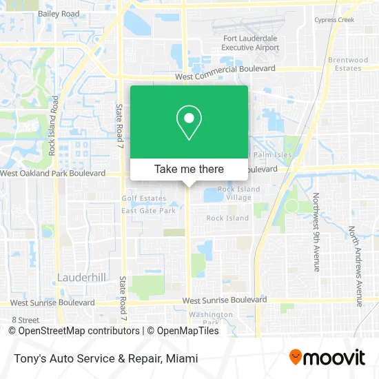 Tony's Auto Service & Repair map