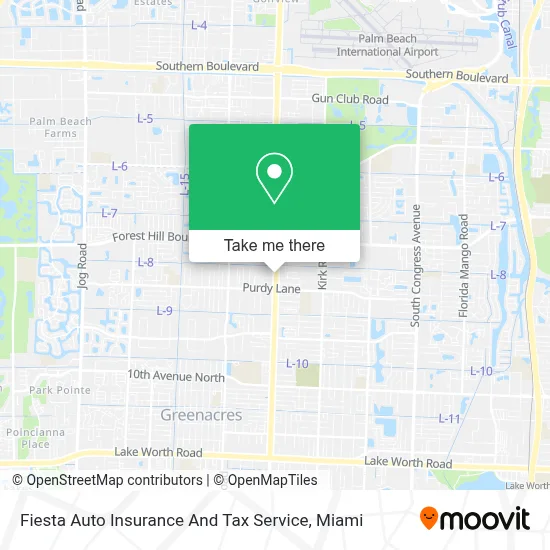 Fiesta Auto Insurance And Tax Service map