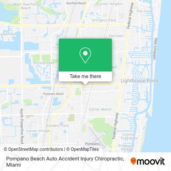 Pompano Beach Auto Accident Injury Chiropractic map