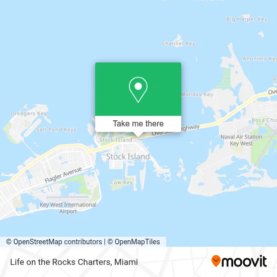 Life on the Rocks Charters map