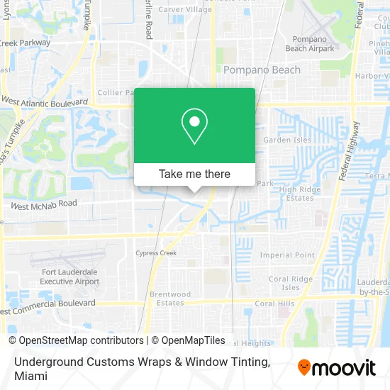 Underground Customs Wraps & Window Tinting map