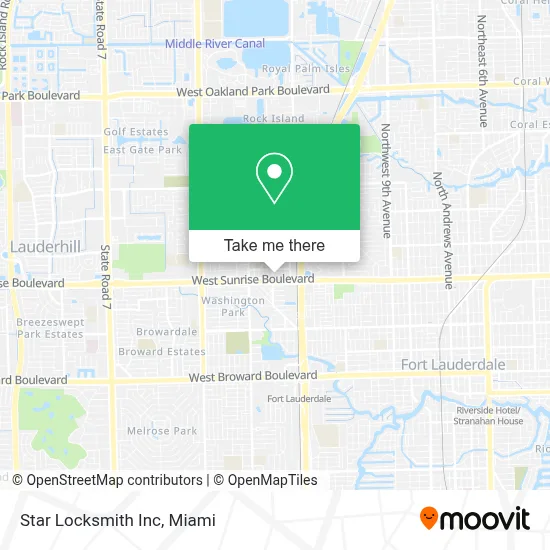 Star Locksmith Inc map