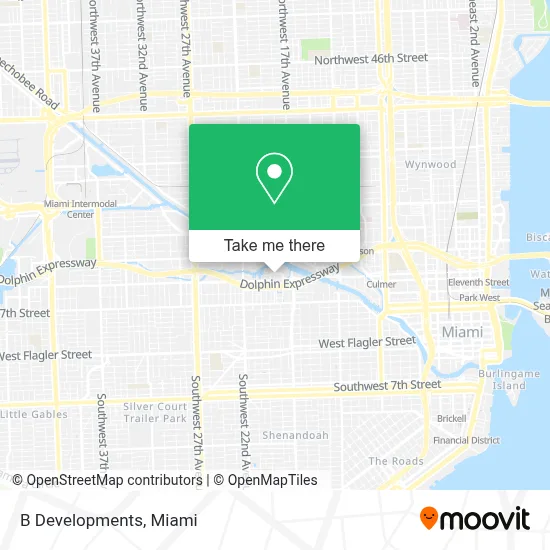 B Developments map