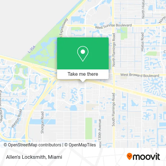Allen's Locksmith map