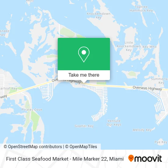 First Class Seafood Market - Mile Marker 22 map