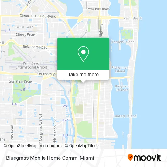 Bluegrass Mobile Home Comm map