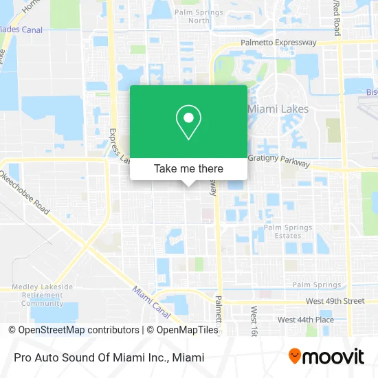 Pro Auto Sound Of Miami Inc. map