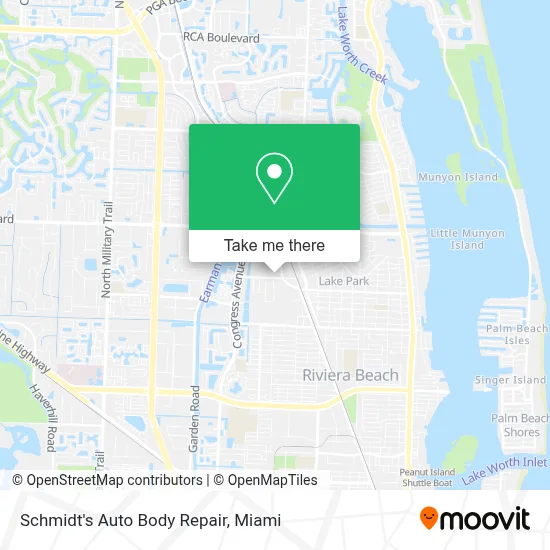 Schmidt's Auto Body Repair map