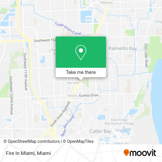 Fire In Miami map