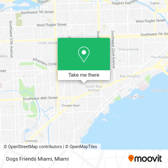 Dogs Friends Miami map