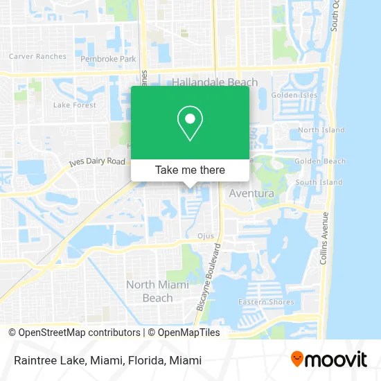 Raintree Lake, Miami, Florida map