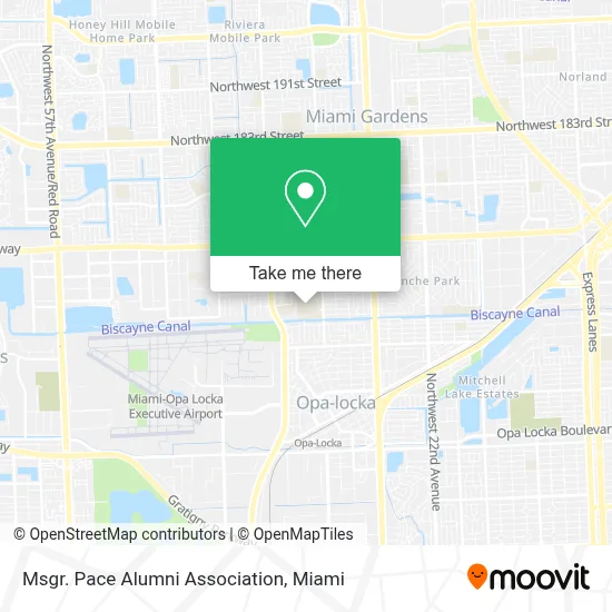Msgr. Pace Alumni Association map