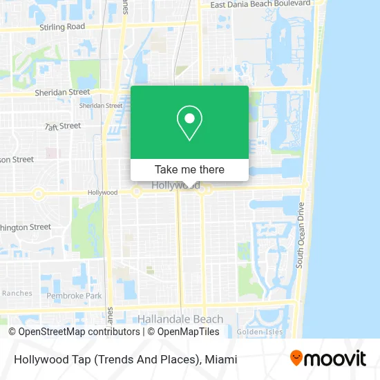Hollywood Tap (Trends And Places) map