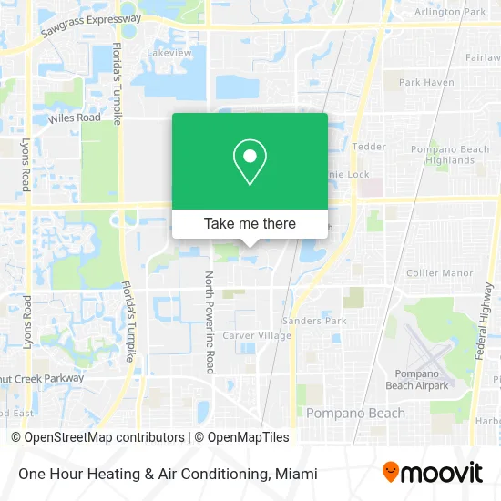 One Hour Heating & Air Conditioning map