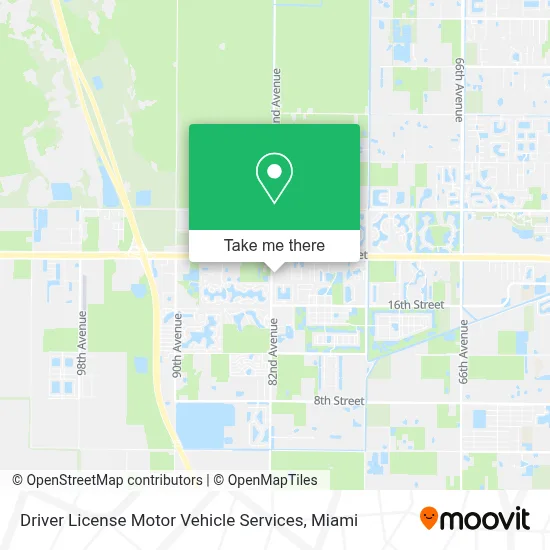 Driver License Motor Vehicle Services map