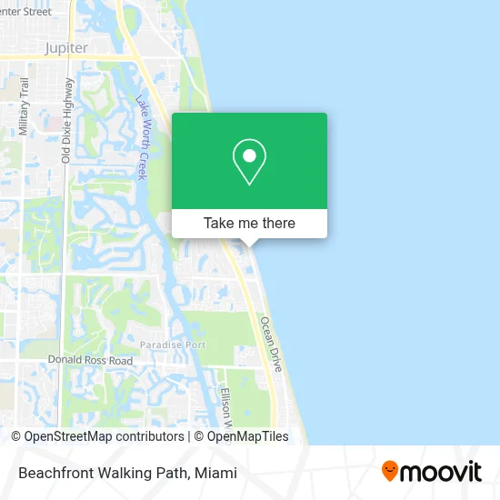 Beachfront Walking Path map