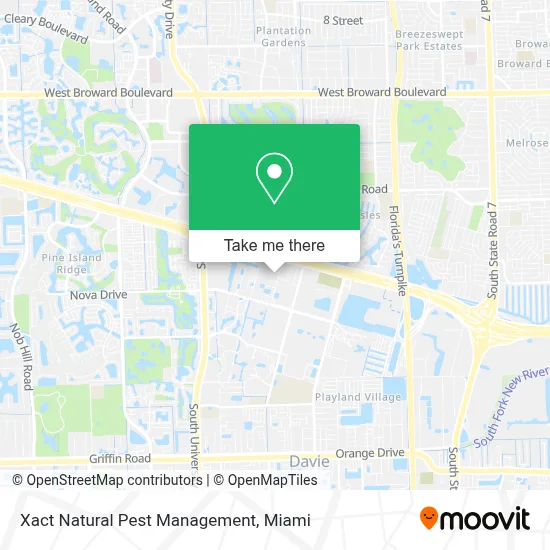 Xact Natural Pest Management map