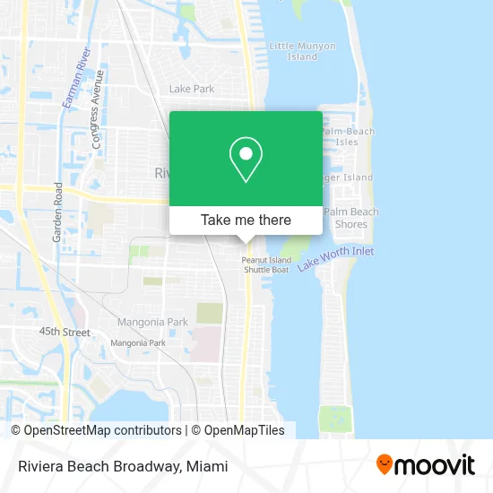 Riviera Beach Broadway map