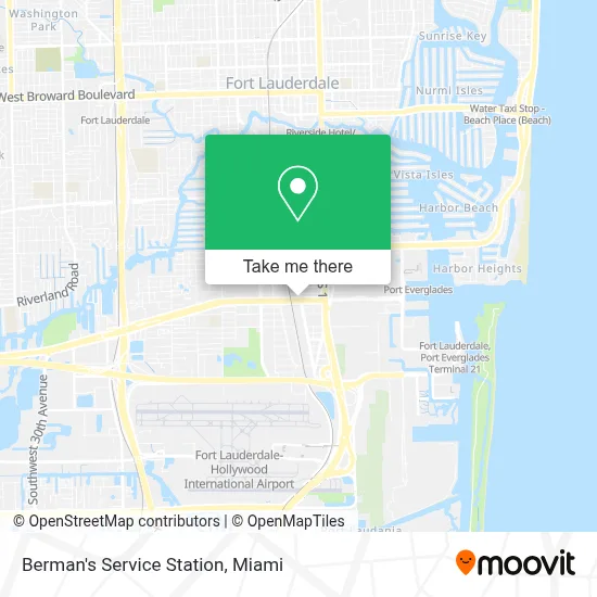 Berman's Service Station map