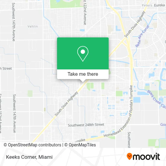 Keeks Corner map