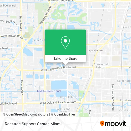 Racetrac Support Center map