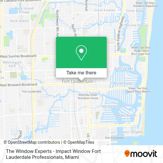 The Window Experts - Impact Window Fort Lauderdale Professionals map