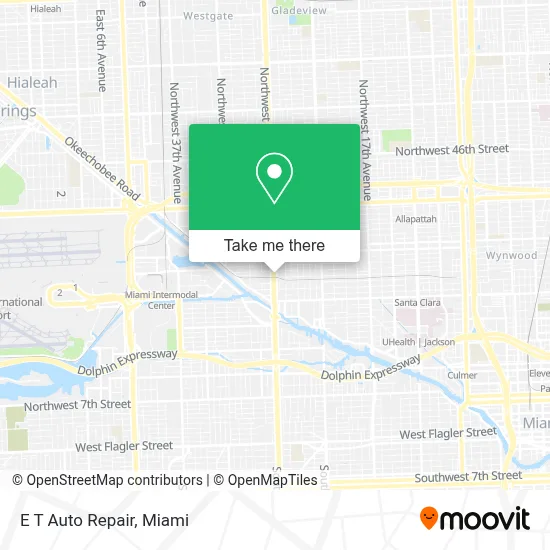 E T Auto Repair map