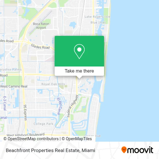 Beachfront Properties Real Estate map