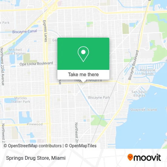 Springs Drug Store map