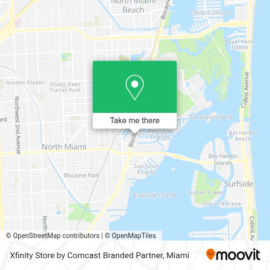 Xfinity Store by Comcast Branded Partner map