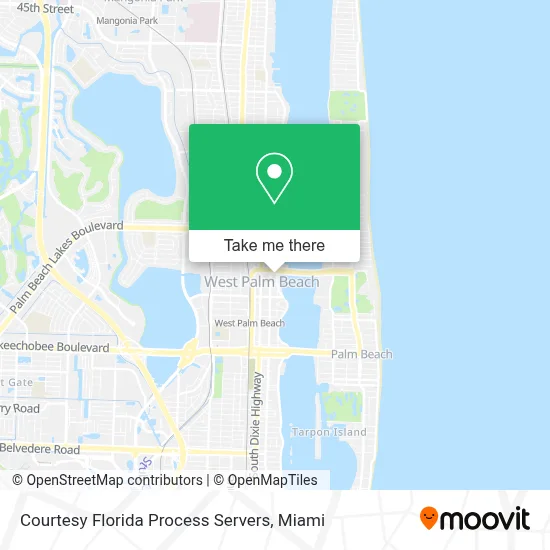 Courtesy Florida Process Servers map