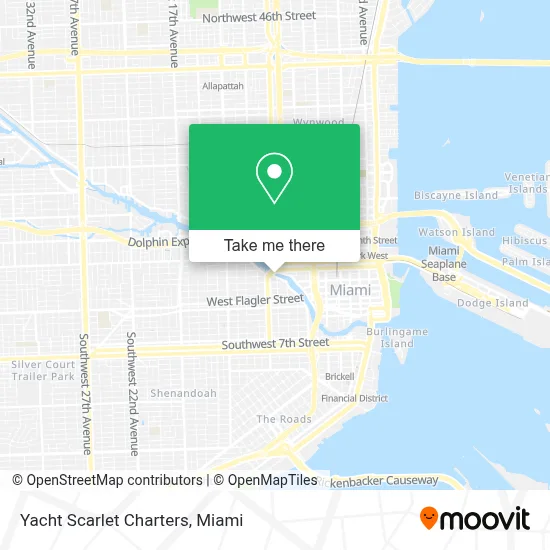 Yacht Scarlet Charters map