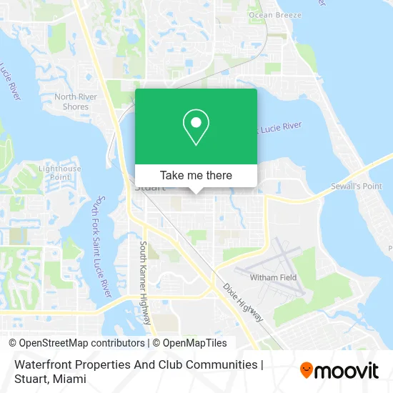 Waterfront Properties And Club Communities | Stuart map