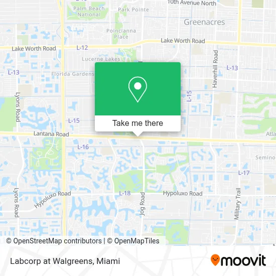 Labcorp at Walgreens map