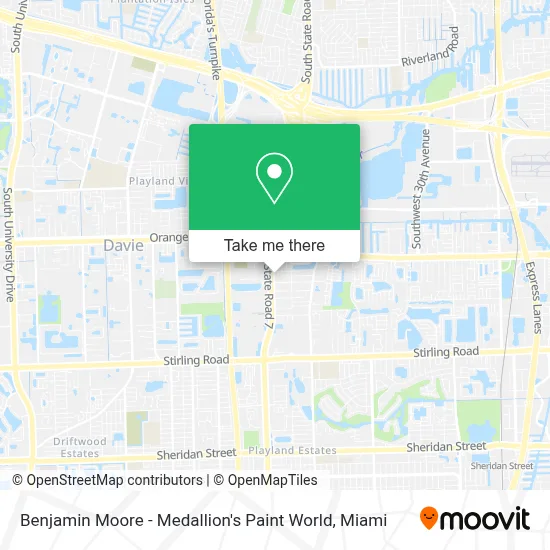 Benjamin Moore - Medallion's Paint World map