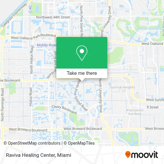 Raviva Healing Center map