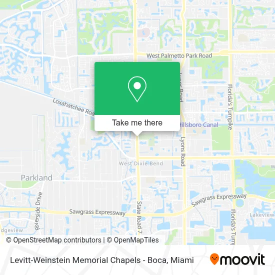 Levitt-Weinstein Memorial Chapels - Boca map