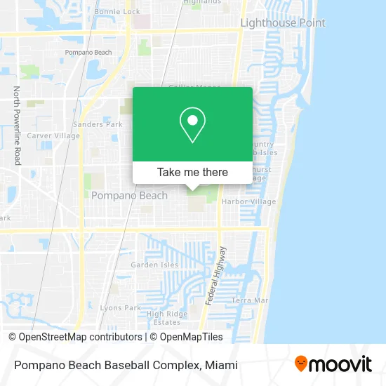 Pompano Beach Baseball Complex map