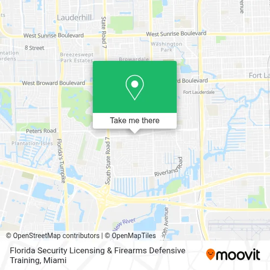 Florida Security Licensing & Firearms Defensive Training map
