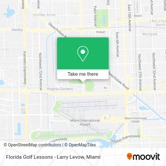 Florida Golf Lessons - Larry Levow map
