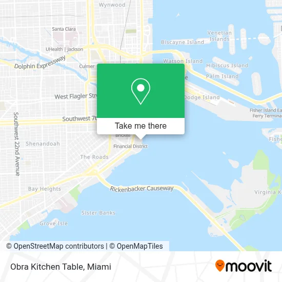 Obra Kitchen Table map