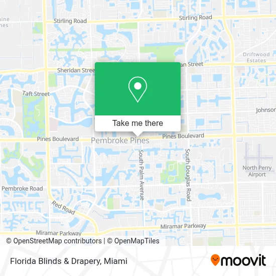 Florida Blinds & Drapery map