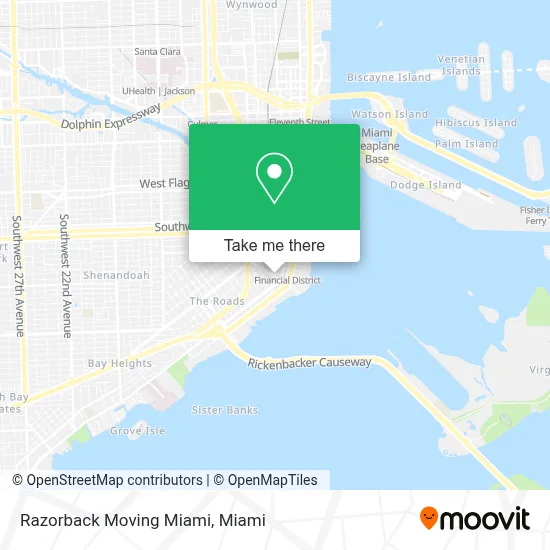 Razorback Moving Miami map
