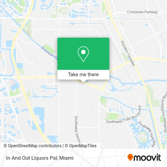 In And Out Liquors Psl map