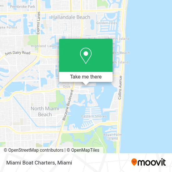 Miami Boat Charters map