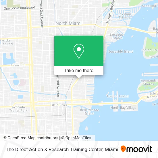 The Direct Action & Research Training Center map