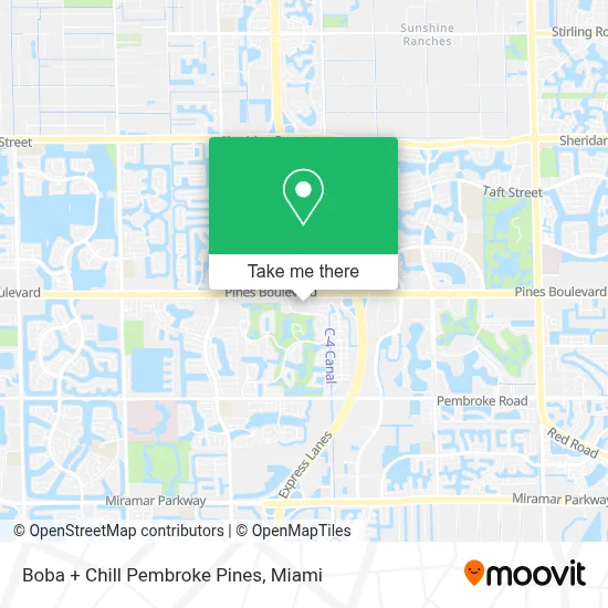 Boba + Chill Pembroke Pines map
