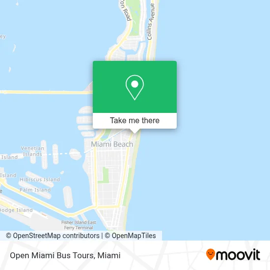 Open Miami Bus Tours map