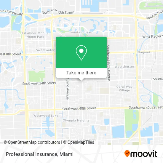 Professional Insurance map