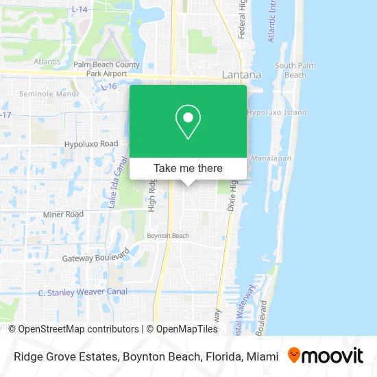 Ridge Grove Estates, Boynton Beach, Florida map